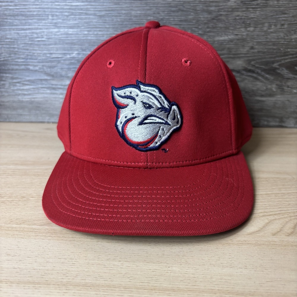 Lehigh Valley IronPigs Hat Cap Fitted Mens L/XL Red MILB Baseball OC Sports